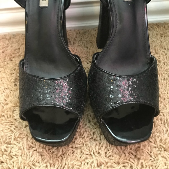 Lola Shoetique sparkly black platform heels - Picture 5 of 6